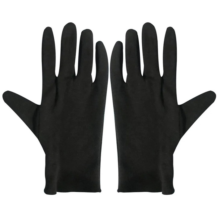 Set manusi de protectie din bumbac, 12 perechi, multicolor, dimensiuni S, M, L