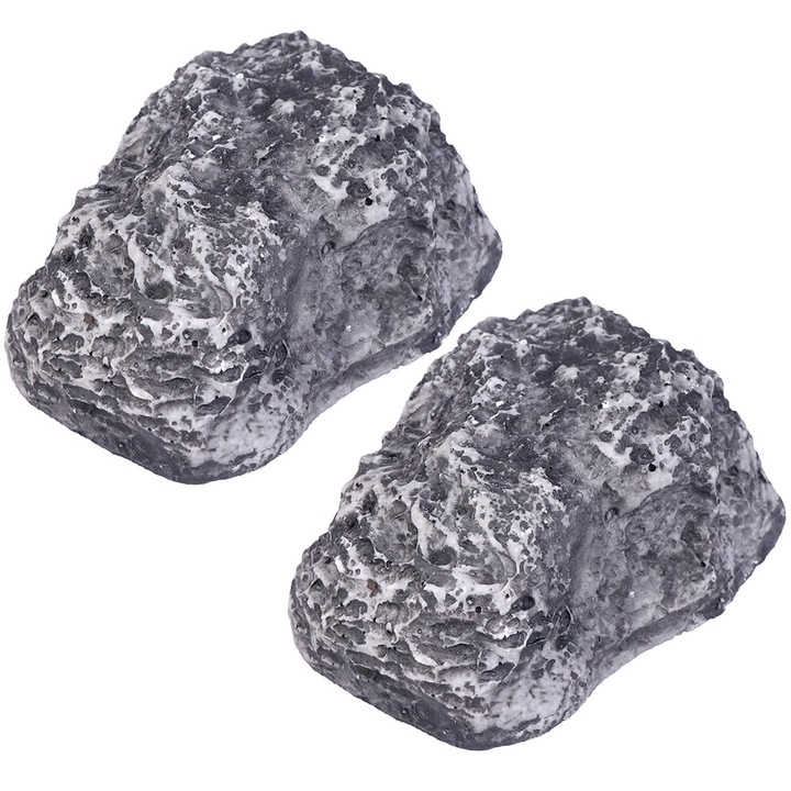 Cutie pentru chei, aspect piatra, 8x7x3.5cm, multicolor, set 2 bucati