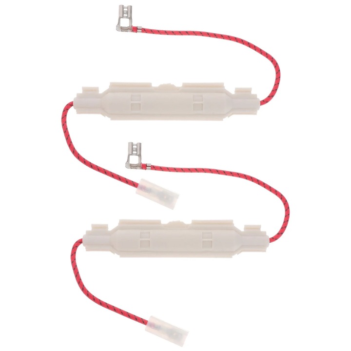 Set 2 bucati sigurante de inalta tensiune pentru cuptor cu microunde, alb, 5x1.5x1.5cm