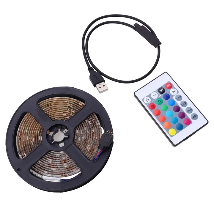 Banda LED decorativa 3 metri, multicolor, 1200LM, IP65