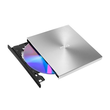 DVD writer extern ASUS ZenDrive U9M, 8X, ultra-subtire 13.9mm, suport M-DISC, compatibil cu USB tip C si tip A pentru Windows si Mac OS, Nero BackItUp, E-Green, Argintiu DVD writer extern ASUS ZenDrive U9M, 8X, ultra-subtire 13.9mm, suport M-DISC, compatibil cu USB tip C si tip A pentru Windows si Mac OS, Nero BackItUp, E-Green, Argintiu