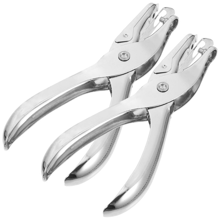 Set perforatoare multifunctionale, metalice, 13x6x1.2cm, argintii