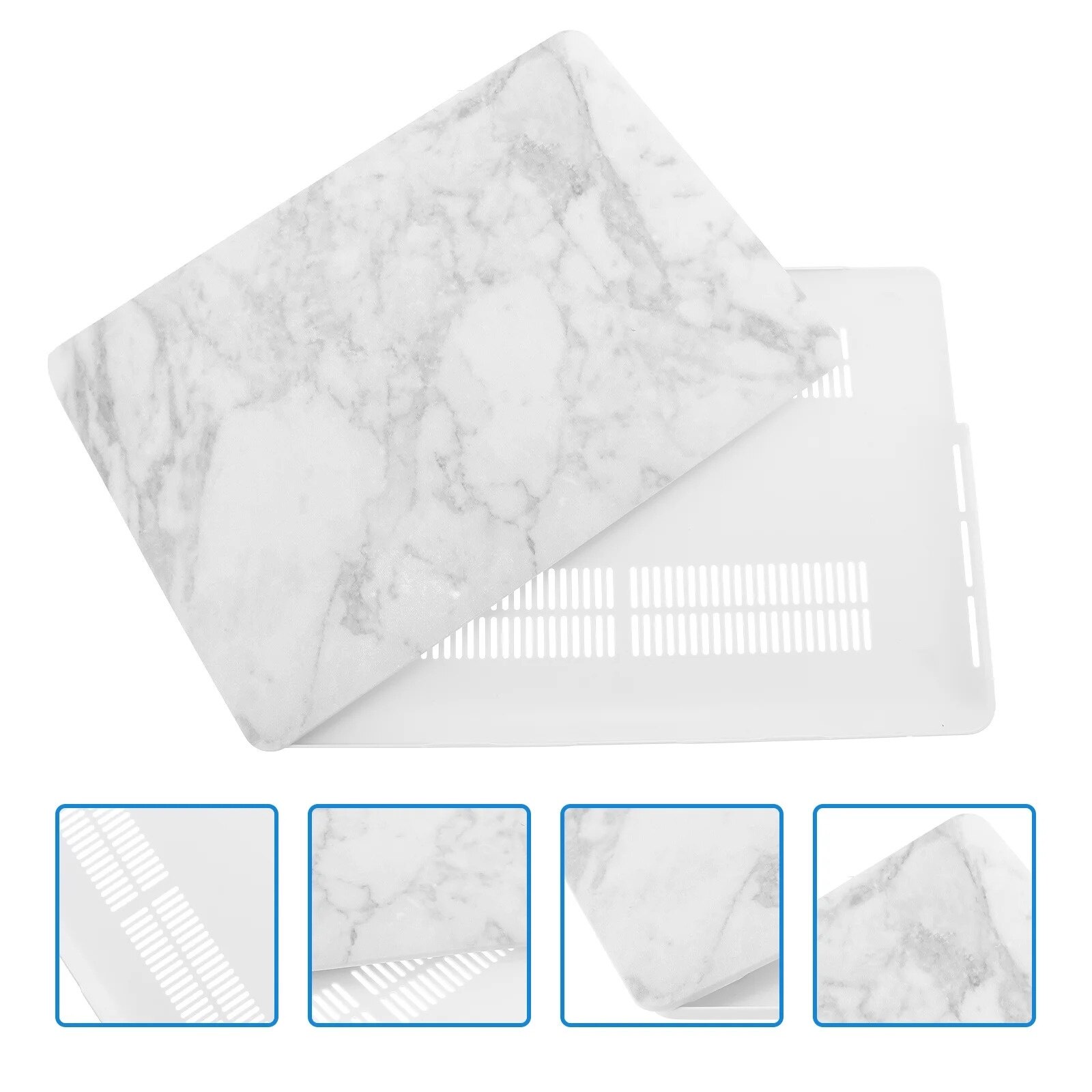 Husa laptop, model marmura, 32x22.2x1.5cm, material plastic, set protectie