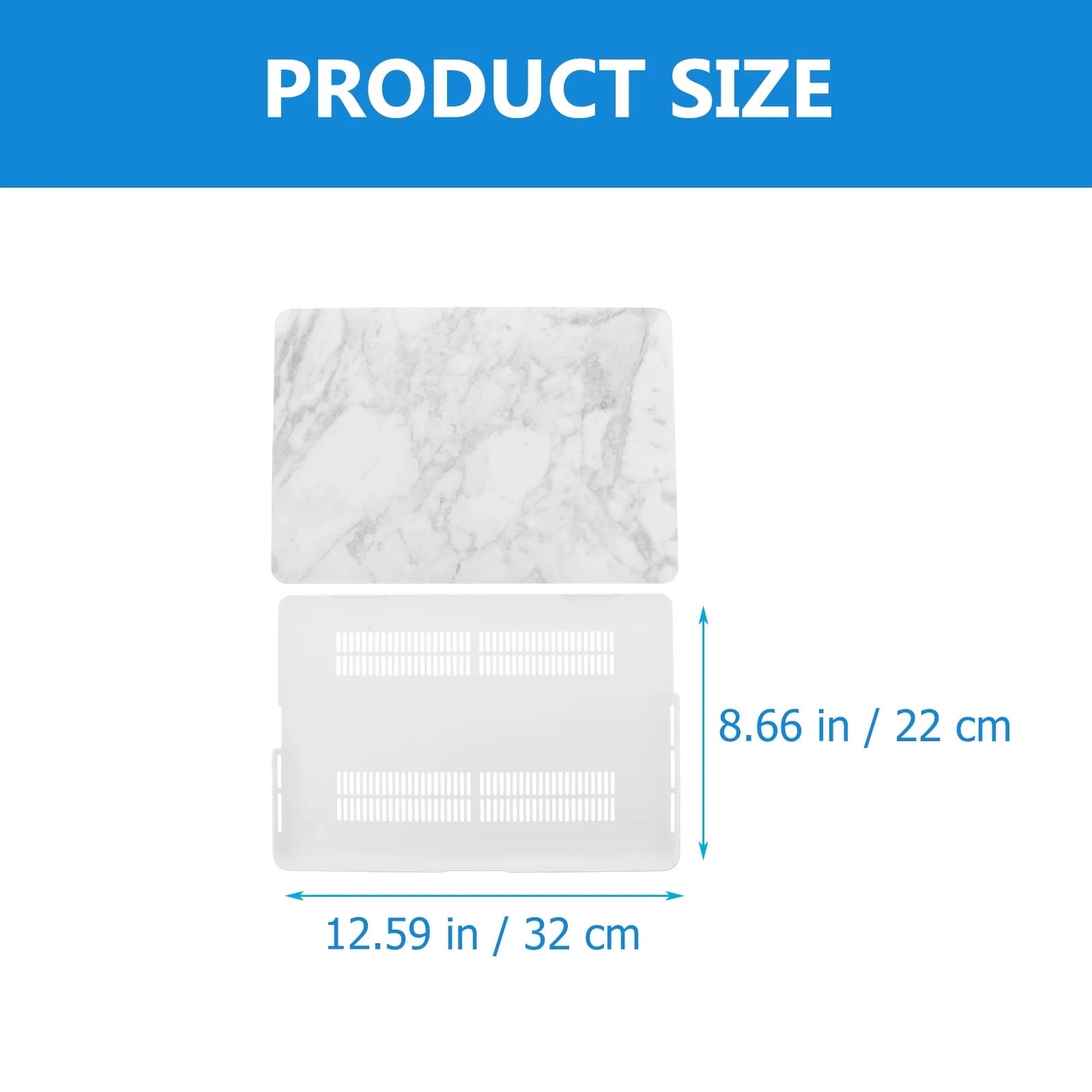 Husa laptop, model marmura, 32x22.2x1.5cm, material plastic, set protectie