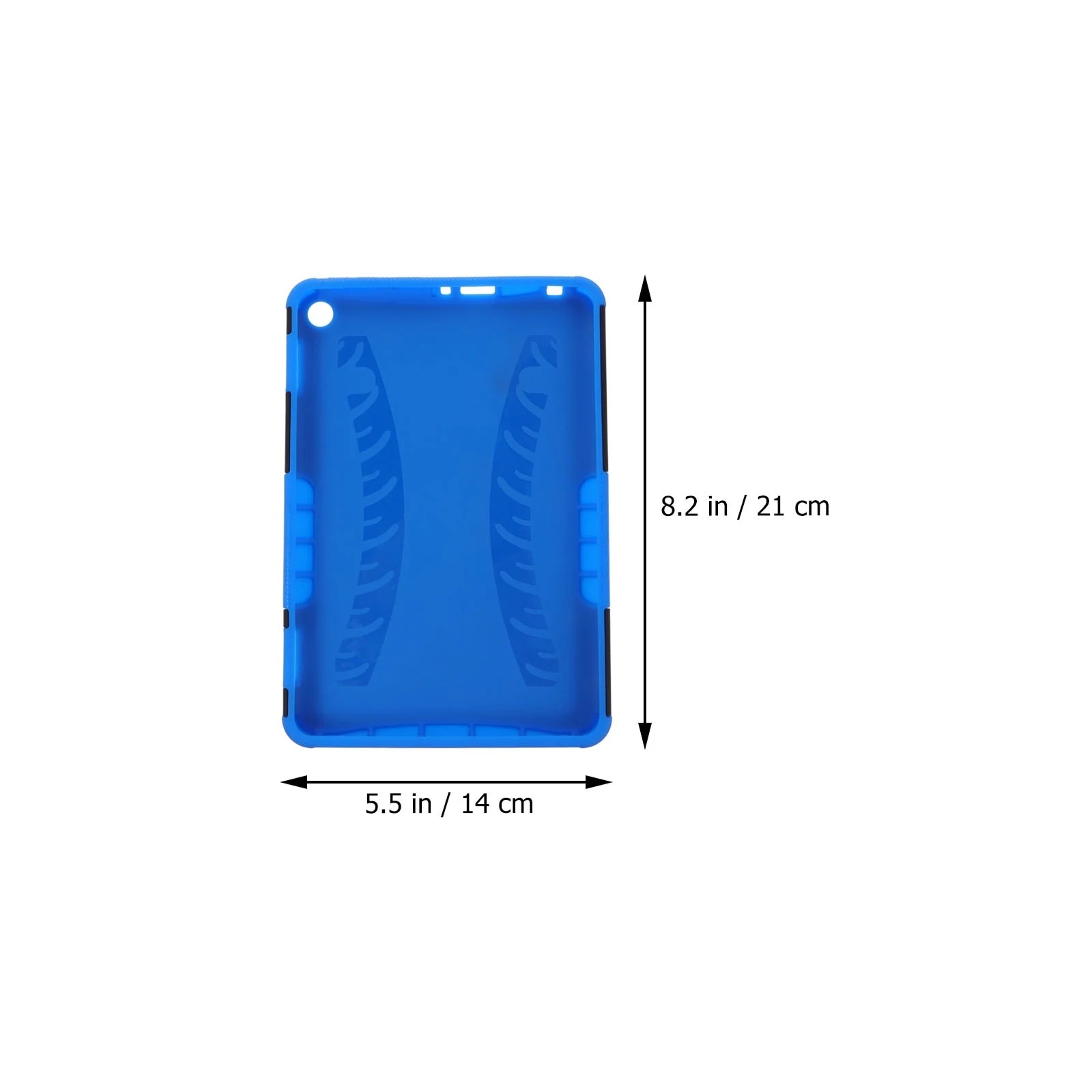 Husa tableta, albastra, 21x14x0.5cm, din silicon si PC, cu suport invizibil
