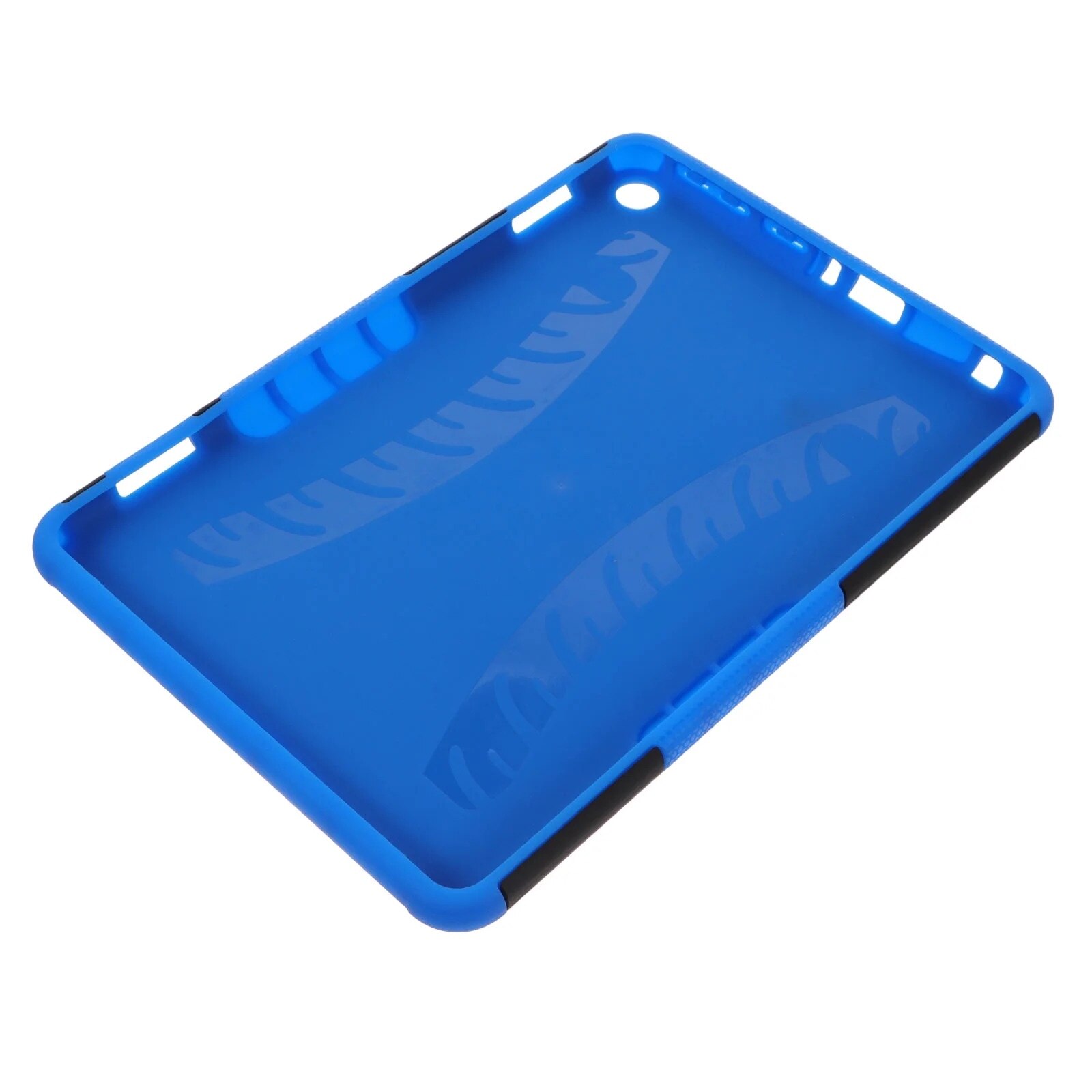 Husa tableta, albastra, 21x14x0.5cm, din silicon si PC, cu suport invizibil