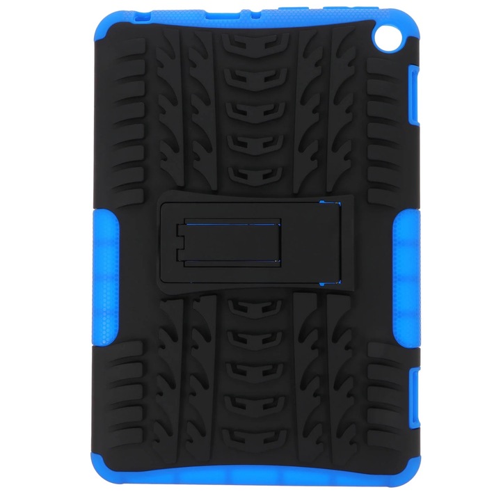 Husa tableta, albastra, 21x14x0.5cm, din silicon si PC, cu suport invizibil