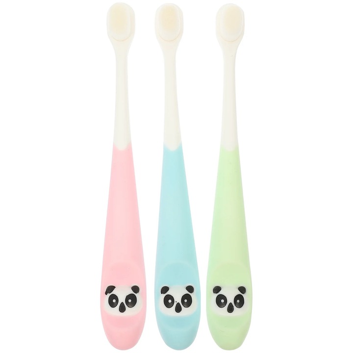Set 3 periute de dinti pentru copii, multicolor, 13x2x2cm