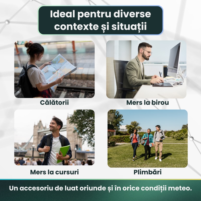 Rucsac Laptop, HITTERGEM® UrbanShield Minimalist pentru Birou, Rucsac Laptop 15.6 Inch din Polyester Premium Rezistent si Impermeabil, Rucsac Laptop cu Design Futurist pentru Uz Zilnic, Stil Urban Modern, Negru 42x32x14 cm