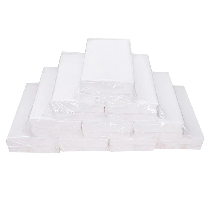 Set 10 Prosoape de Hartie Alba, 90 Foi per Bucata, 17x15cm