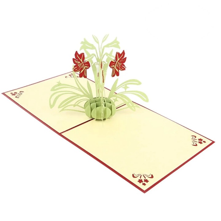 Set 2 Felicitari 3D Daffodil, hartie speciala, multicolor, 15x15cm