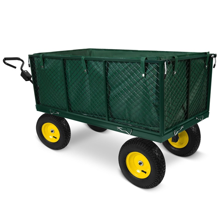 Градинска количка Humberg, 280л, 500кг, 119х60х42см, сгъваема, с неплъзгаща се дръжка