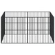 vidaXL 8 paneles fekete porszórt acél kutyajáróka 3209553