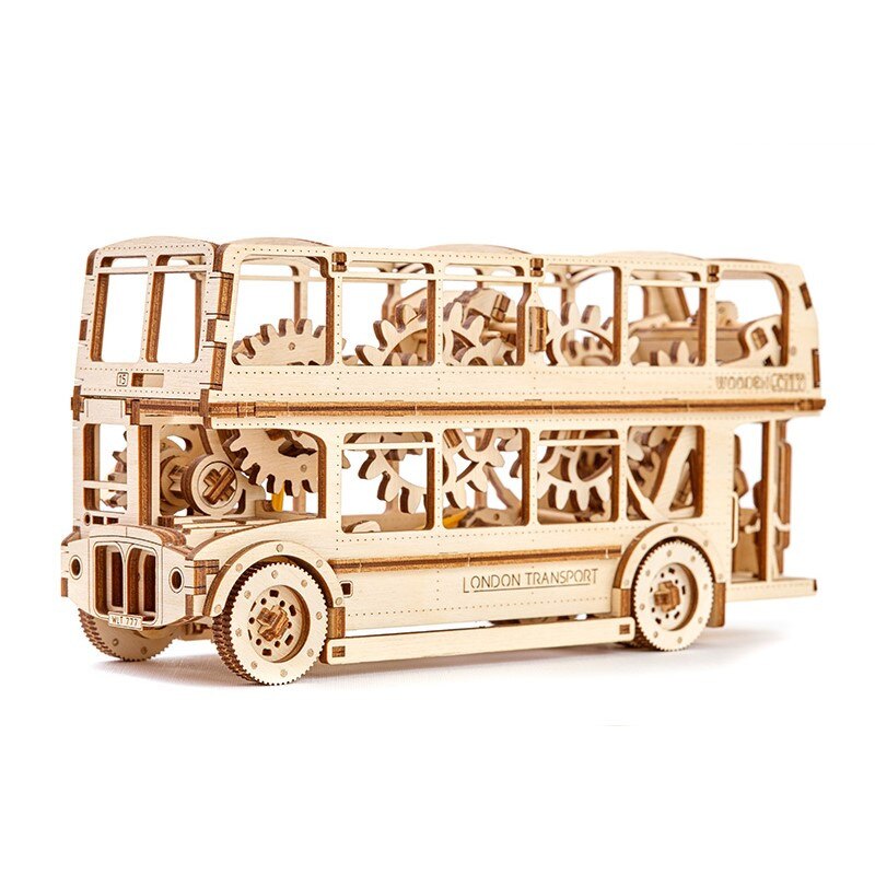 Kit model mecanic London Bus (Autobuz Londra) Wooden city