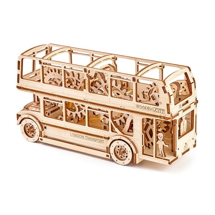 Wooden double hot sale decker bus