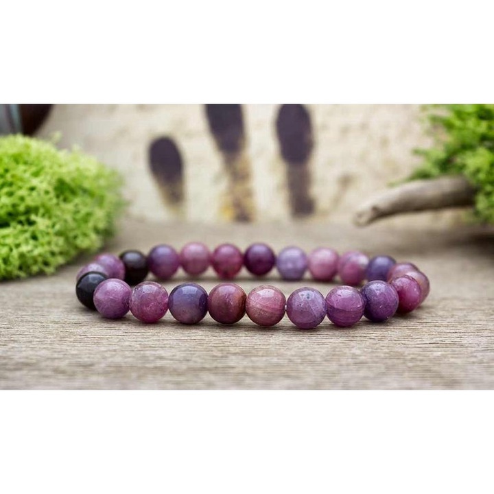 Erő rubin ásvány karkötő