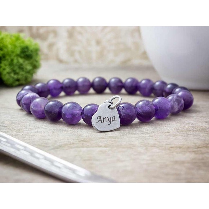 Гривна Anya, „Обичам те, мамо“, Минерали, Аметист