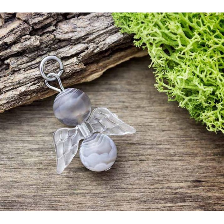 Висулка от минерален ахат "Ангел на страстта" от Ботсвана