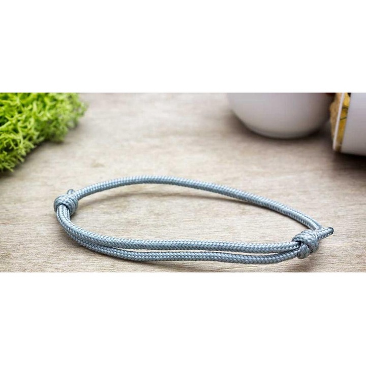 Сива гривна от паракорд Immortality