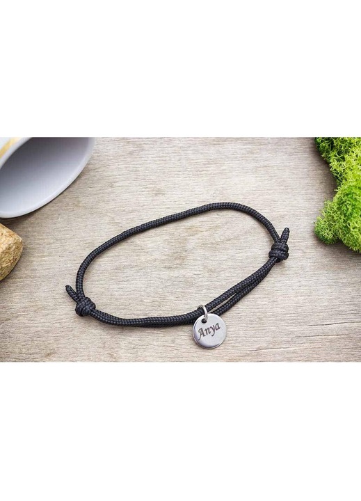 Bijuterie dama, R.M. Ekszer, Bratara paracord neagra cu dragoste de mama