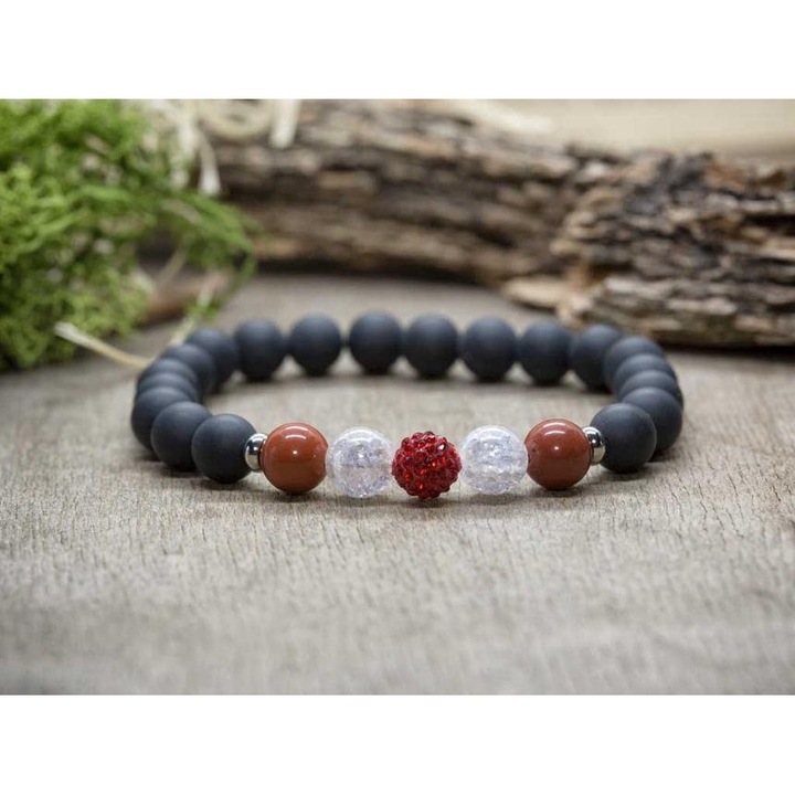 Bratara R.M. ékszer Perseverance cu minerale mixte