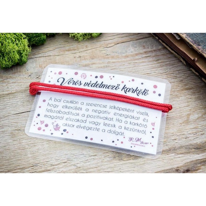 Кабала защитна червена паракордова гривна с карта