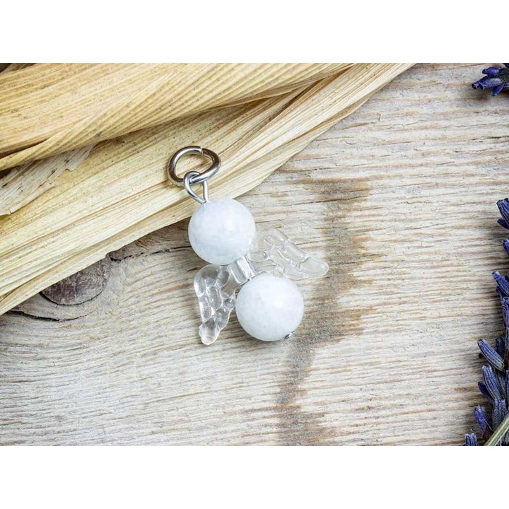 Vágyak angyal holdkő ásvány medál