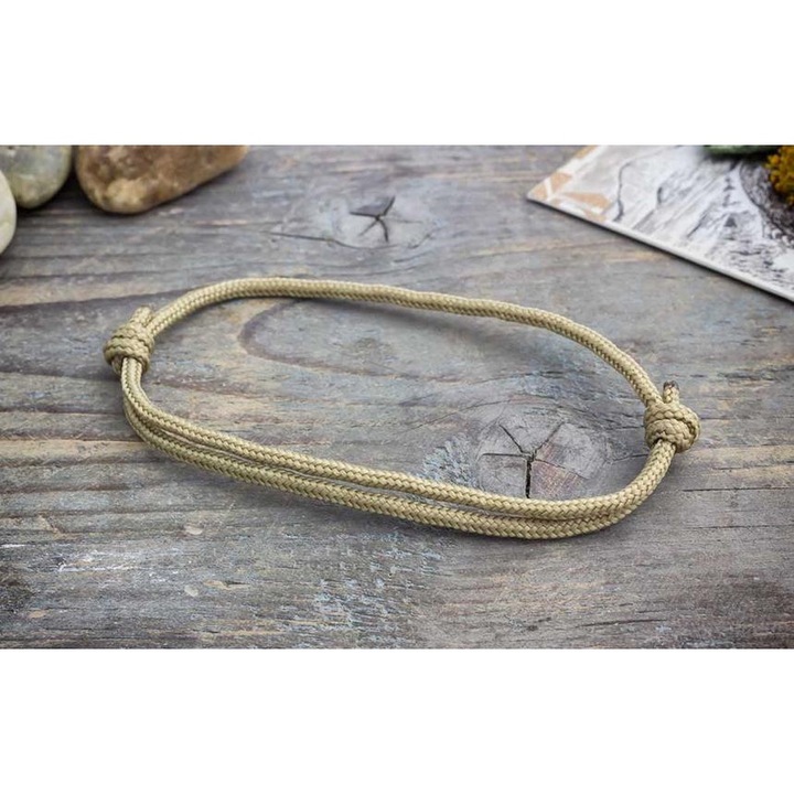 Грижовна кафява гривна от паракорд