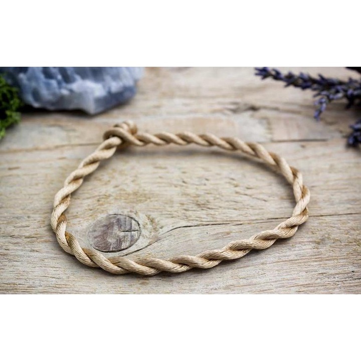 Гривна от кафяв текстил Care