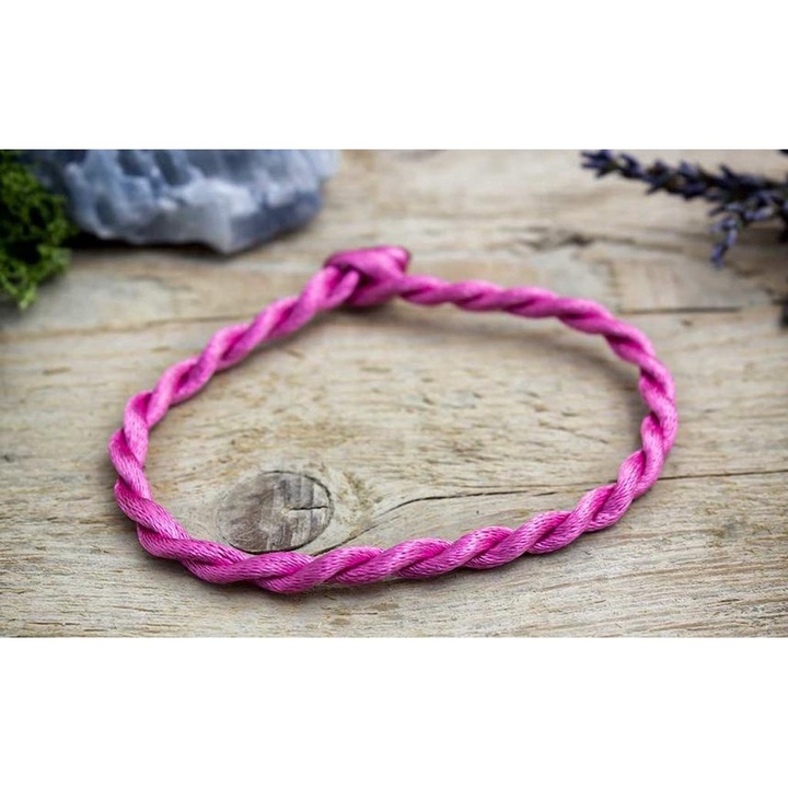 Розова текстилна гривна Intuition