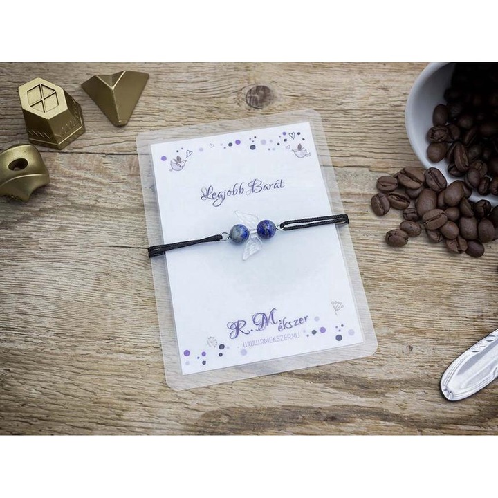 Bratara de inger cu lapis lazuli pentru cea mai buna prietena a mea