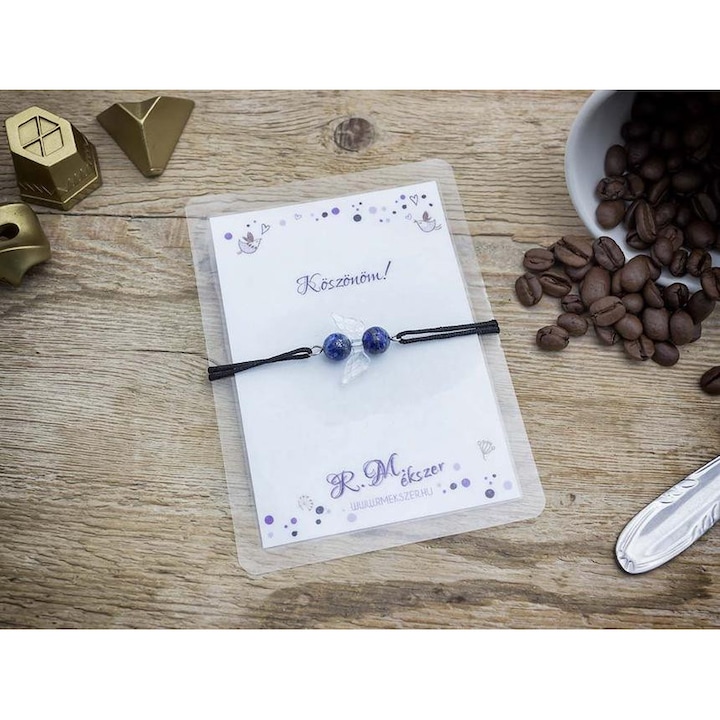Bratara de inger cu lapis lazuli Multumesc