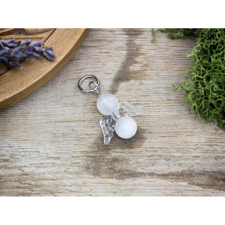 Lélek nyugtató angyal szelenit ásvány medál