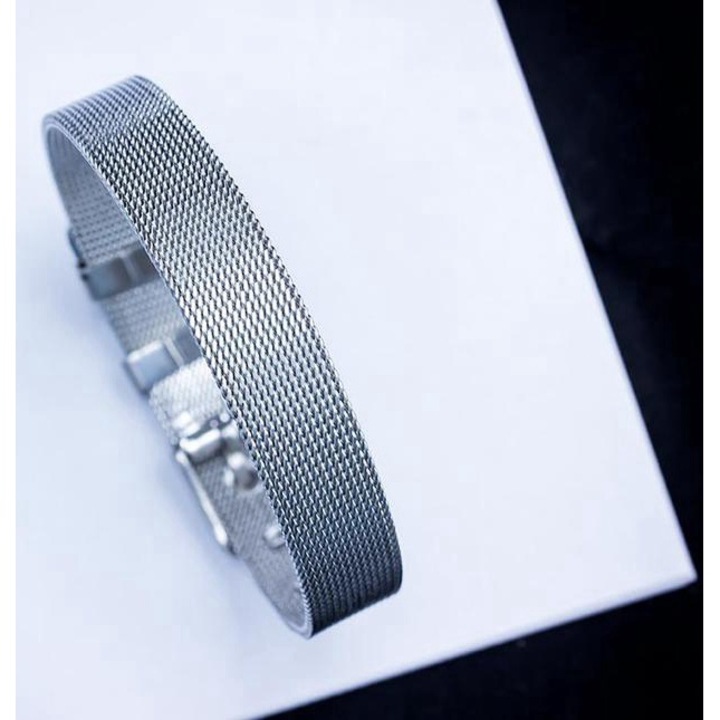 MoMents ezüst színű acél karkötő