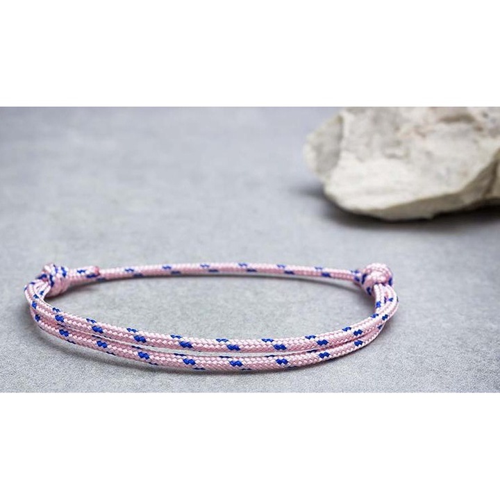 R.M. ékszer гривна от паракорд, розова