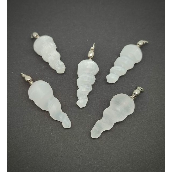 Висулка със спирала от селенит 10x35 мм