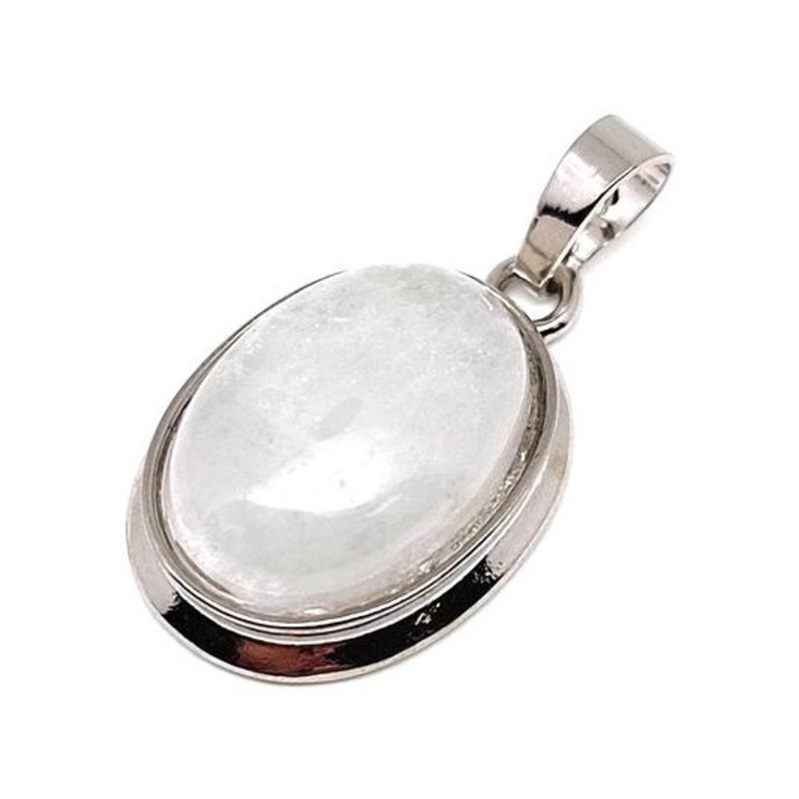 Ovális medál fém hegyikristály 1,5x2cm