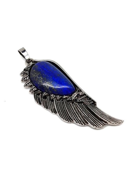 Pandantiv aripa de inger din metal Lapis lazuli 2x6cm, R.M. ékszer