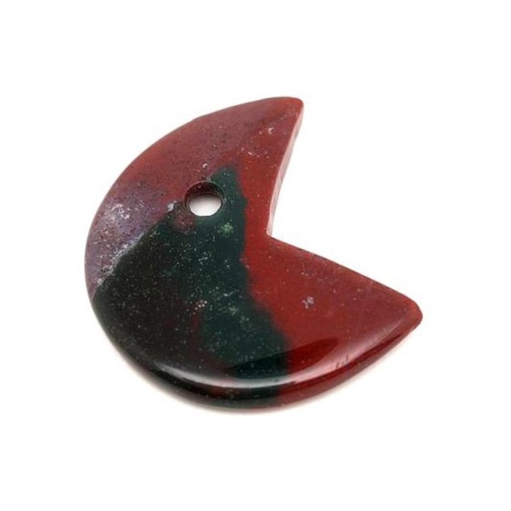 Achát indiai medál átfúrt pacman 30mm