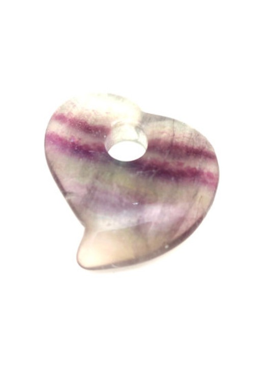 Fluorit fánk szív 40x40mm