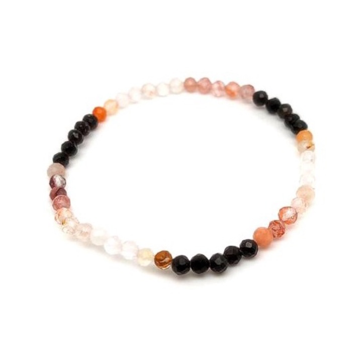 Прозрачно рамо за топка с фазонов цвят, черно-оранжево, 4 мм