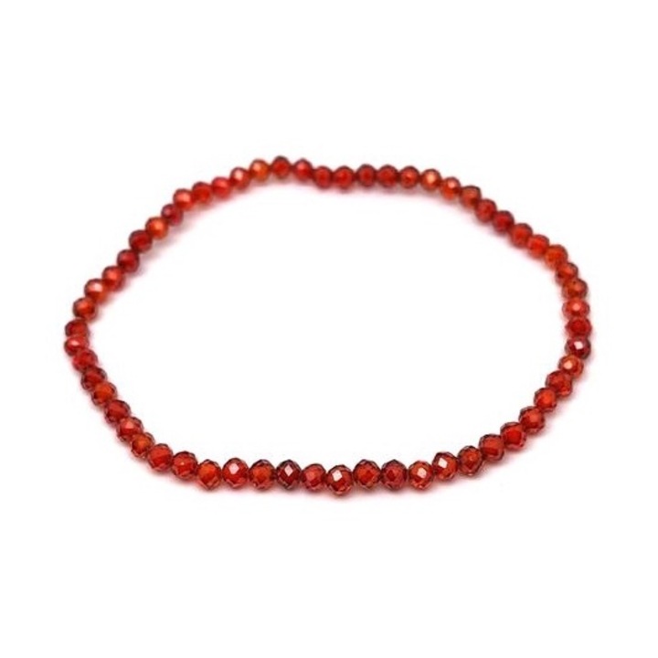 Bratara cu bile maro fatetate din zirconiu 3mm