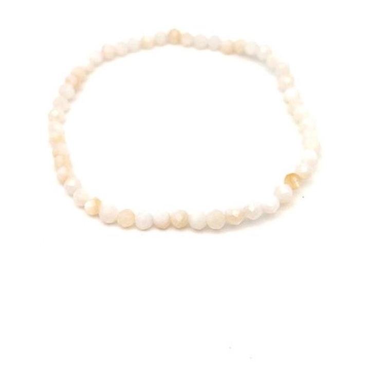 Bratara R.M. ékszer bile albe fatetate din scoici 4mm