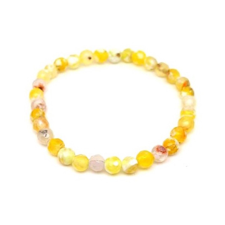 Ахат, огнено лице, цвят лимоненожълт, топче, рамо 6 мм