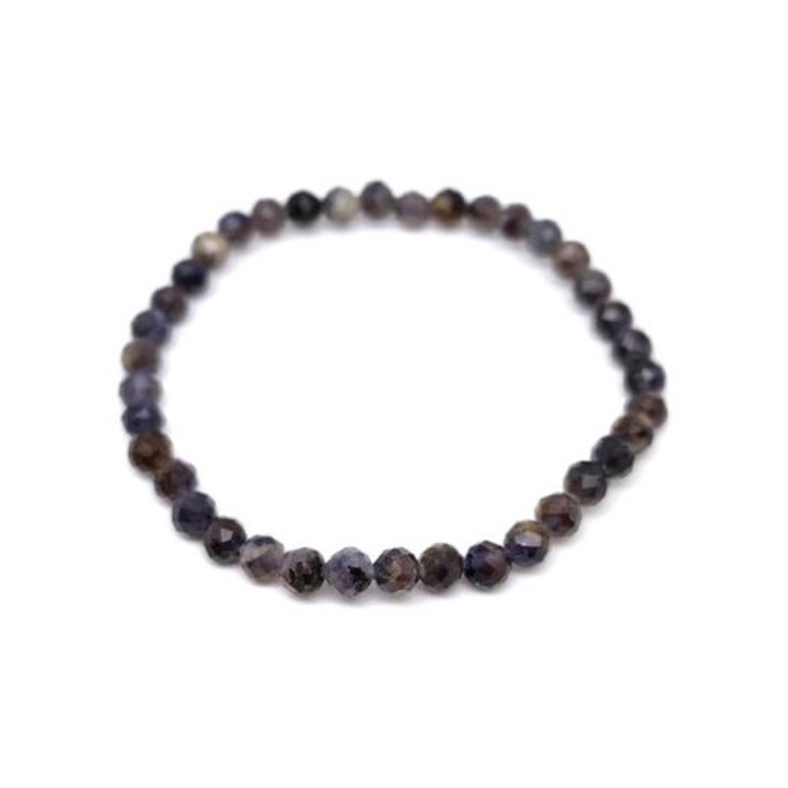 Гривна с фасетирана топка от йолит 5 мм