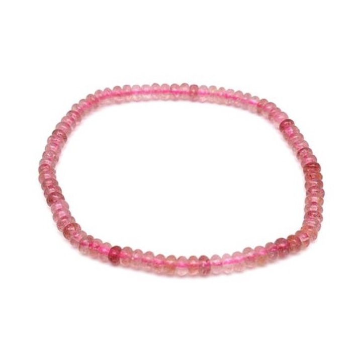 Bratara cu disc din cuart capsuni 4x2.5mm, R.M. ékszer