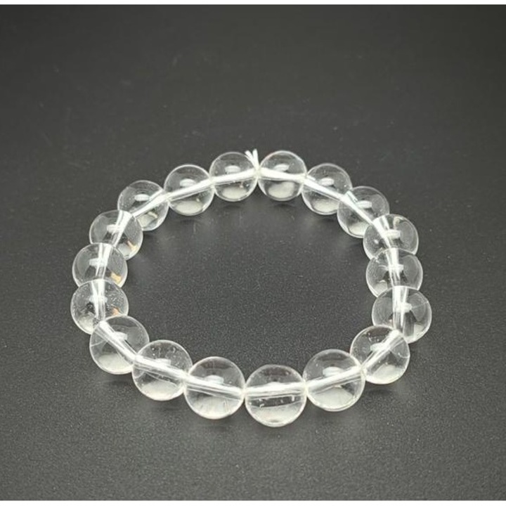 Bratara cu glob de cristal de stanca, 10mm