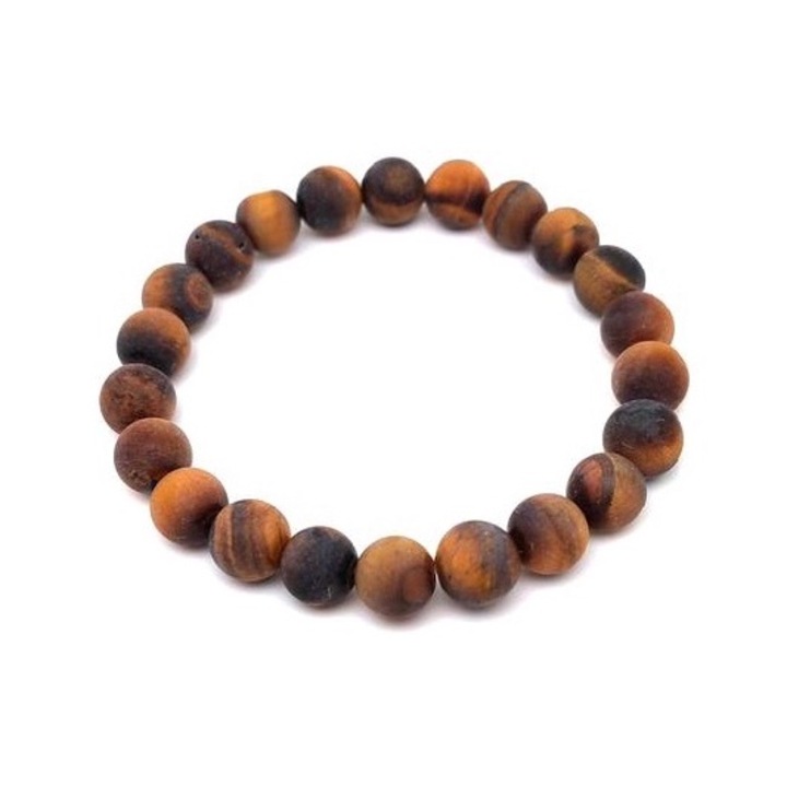 Tigrisszem matt golyó karkötő 8mm