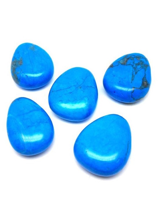 Bijuterie dama, R.M. ékszer, Pandantiv cu picatura albastra din Howlite perforat