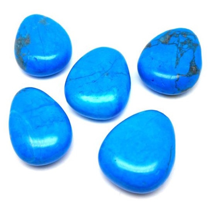 Átfúrt Howlit kék csepp medál